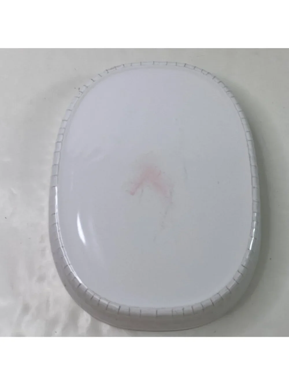 CorningWare French White 2.5 Liter F-4-B Oval Baking Dish Ribbed Sides